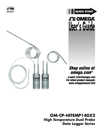 Thumbnail of document Manual - OM-CP High Temperature Dual Channel Data Loggers